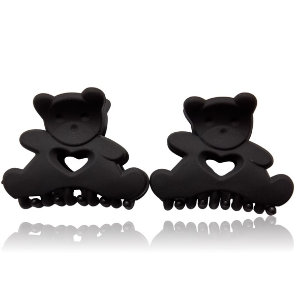 Accessories - Medium Black Bear Claw Hair Clip Set